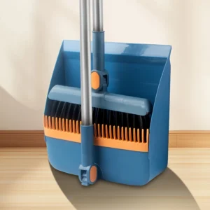 2pcs Set Of Brand New 3-in-1 Rotatable And Foldable Magnetic Suction Broom Dustpan Sweeping Set, Enlarged And Thickened Household Broom, Living Room, Bedroom Pet Hair Cleaning Broom, Non Stick Soft Hair