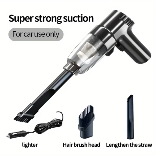 Car Mounted Vacuum Cleaner, Super Strong, High-power, High Suction, Dry And Wet Dual-purpose Sedan, Small, Mini, Handheld, Multi-functional, Portable Christmas Gift - Image 7
