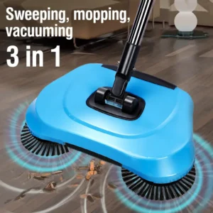 Hand Push Broom, Multifunctional Cleaning Tool Sweep Mop, Long Handle Push Broom with Auto Spiral Deep Clean System, Easy Cleaning Close Fit to the Floor, Ideal for Hardwood, Ceramic, Tiles, Kitchen, Home, Office, Cleaning Supplies, Cleaning Tool
