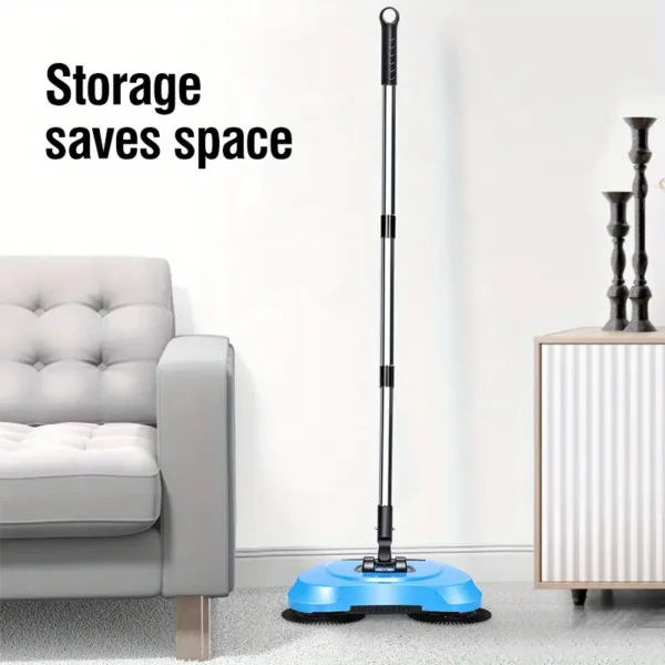 Hand Push Broom, Multifunctional Cleaning Tool Sweep Mop, Long Handle Push Broom with Auto Spiral Deep Clean System, Easy Cleaning Close Fit to the Floor, Ideal for Hardwood, Ceramic, Tiles, Kitchen, Home, Office, Cleaning Supplies, Cleaning Tool - Image 4