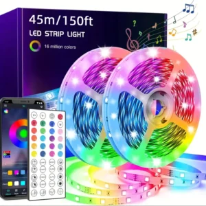 200FT Extra Long Smart Led Strip Lights, RGB LED Lights With App And Remote Control For Bedroom, Home Decor Music Sync Color Changing Lights