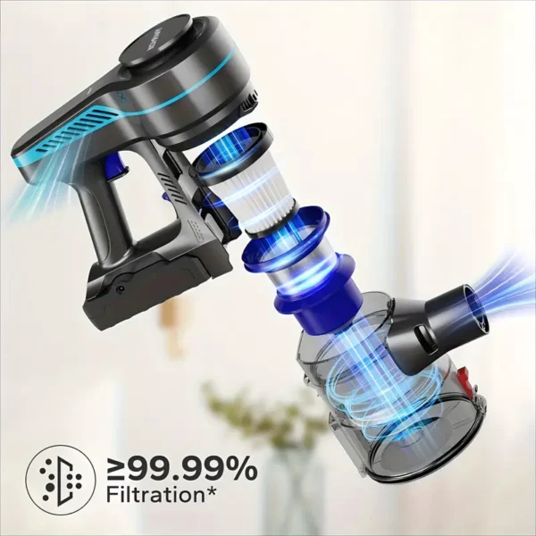 Cordless Vacuum Cleaner, 30Kpa Powerful Stick Vacuum With 45min Runtime, Anti-Tangle Vacuum Cleaners For Home, 50.72oz Dust Cup, Rechargeable Wireless Vacuum For Hardwood Floor Carpet Pet Hair - Image 4