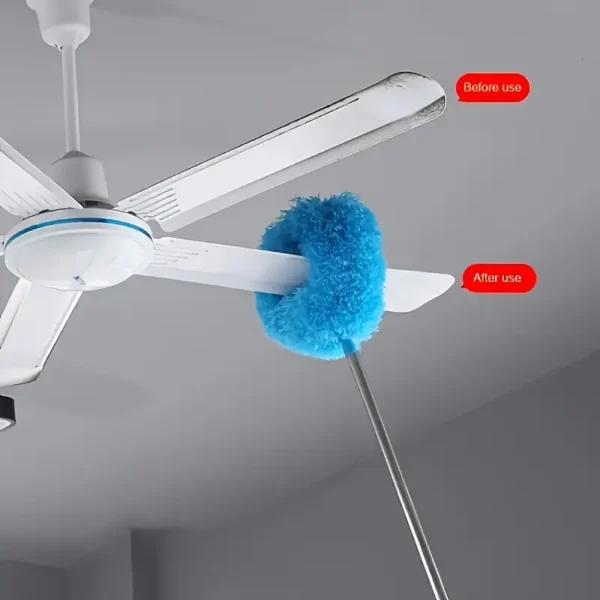 12 Ft Long-Handled Microfiber Ceiling Fan Duster - Dust-Locking, Reusable, Machine Washable, Effortless Cleaning Brush - Detachable Brush For Easy Cleaning, Ideal For RVs & Home Use - Image 4