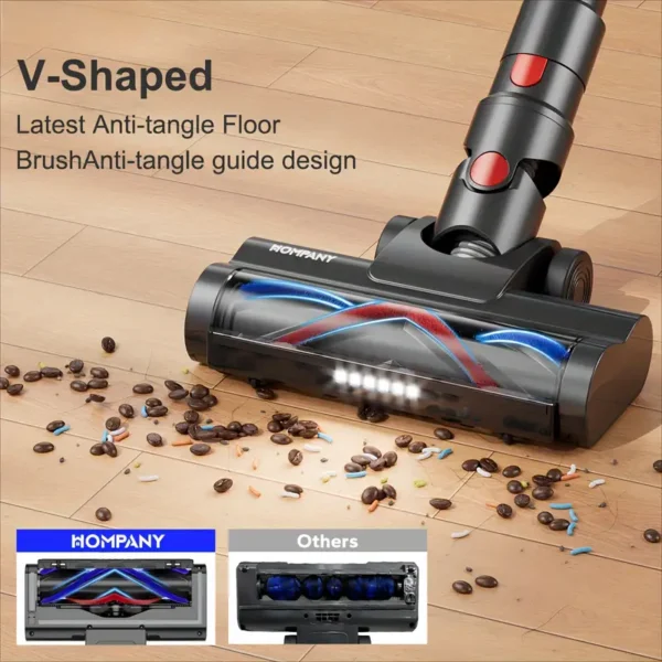 Cordless Vacuum Cleaner, 30Kpa Powerful Stick Vacuum With 45min Runtime, Anti-Tangle Vacuum Cleaners For Home, 50.72oz Dust Cup, Rechargeable Wireless Vacuum For Hardwood Floor Carpet Pet Hair - Image 7