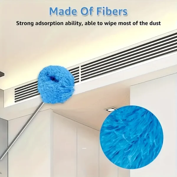 12 Ft Long-Handled Microfiber Ceiling Fan Duster - Dust-Locking, Reusable, Machine Washable, Effortless Cleaning Brush - Detachable Brush For Easy Cleaning, Ideal For RVs & Home Use - Image 2