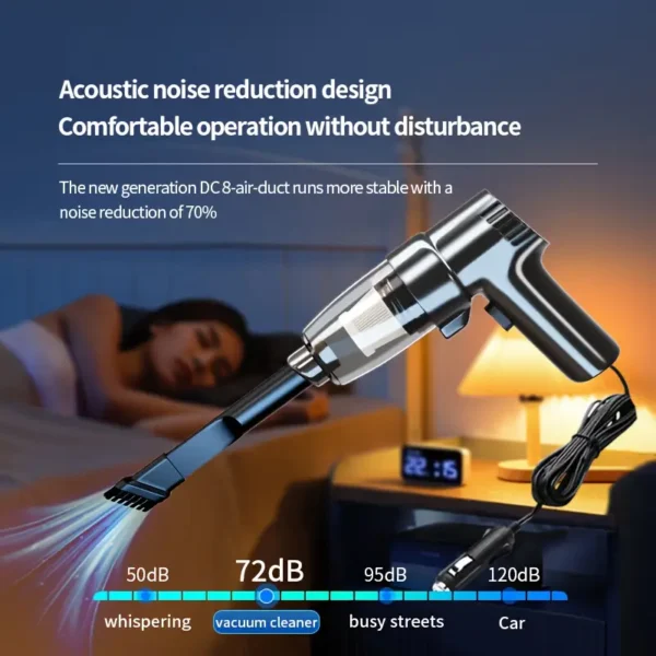 Car Mounted Vacuum Cleaner, Super Strong, High-power, High Suction, Dry And Wet Dual-purpose Sedan, Small, Mini, Handheld, Multi-functional, Portable Christmas Gift - Image 5