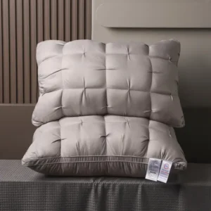 Total Of 2pcs Soft Luxury 5-Star Hotel Quality Pillow, 990g 20x30 Inches - Deep Sleep Neck Support, Non-Collapse High Pillow Core For All Seasons, Machine Washable, Perfect For Home Or Christmas Gifting