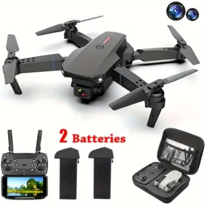 2024 Drone With Dual Camera, 2024 Newest Foldable Drone With App Control, FPV Live Video RC Quadcopter With 4K Camera For Adults Beginners Kids +2 Battery Halloween Christmas Gift