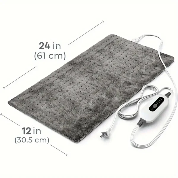 Electric Heating Pad for Back, Soft Flannel Heated Blanket 12" x 24", 4 Heat Settings, Fast Heating to 150°F, 2-Hour Auto-Off, Moist/Dry Heat Pads for Neck, Shoulder, Knee, Leg - Machine Washable, Ideal Christmas Gift for Men, Mom & Dad, Best for Christmas - Image 4