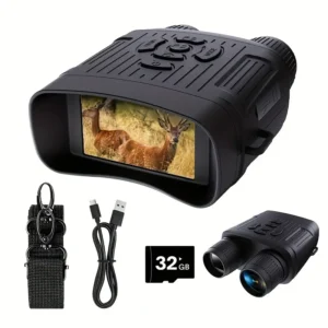 32GB Infrared Night Vision Binoculars Goggles - Capture Stunning Photos & Videos in Complete Darkness - Ideal for Camping, Hunting, Security, and Outdoor Adventures