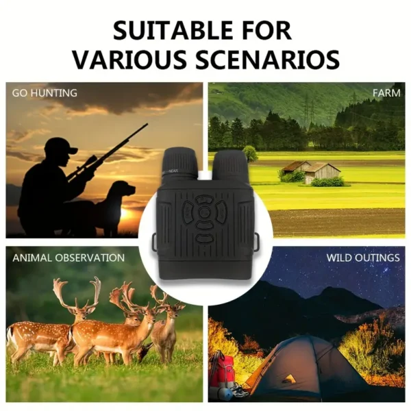 32GB Infrared Night Vision Binoculars Goggles - Capture Stunning Photos & Videos in Complete Darkness - Ideal for Camping, Hunting, Security, and Outdoor Adventures - Image 4