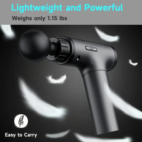 30 Speed Level Quiet Muscle X6 Massage Gun, GVBER Athlete Deep Tissue Portable Massager with 6 Massage Heads, Office Gifts for Friends, Family, Loved Ones, Christmas Gifts, Holiday Gifts for Men and Women - Image 3
