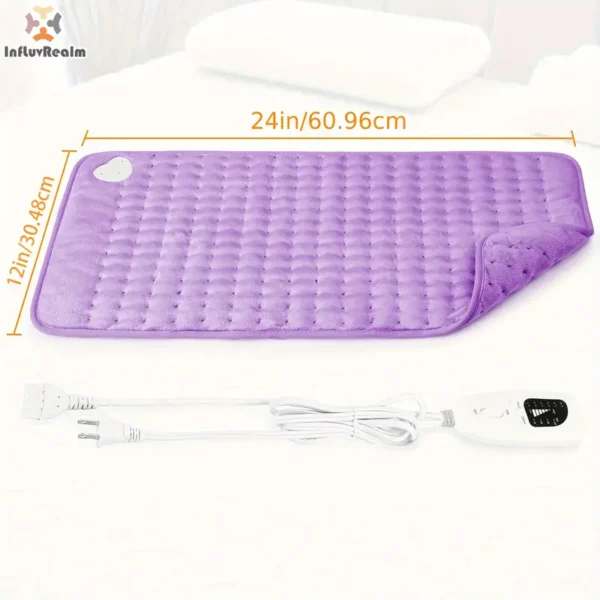 12" X 24" Soft Flannel InfLuvRealm Heating Pad For Back, Neck And Shoulder, Electric Blanket With 6 Heat Settings, Auto Shut-Off, Moist Dry Heat Options, Machine Washable, Birthday Chrismas Gifts For Women Men - Image 2
