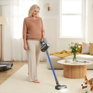 Cordless Vacuum Cleaner, 30Kpa Powerful Stick Vacuum With 45min Runtime, Anti-Tangle Vacuum Cleaners For Home, 50.72oz Dust Cup, Rechargeable Wireless Vacuum For Hardwood Floor Carpet Pet Hair