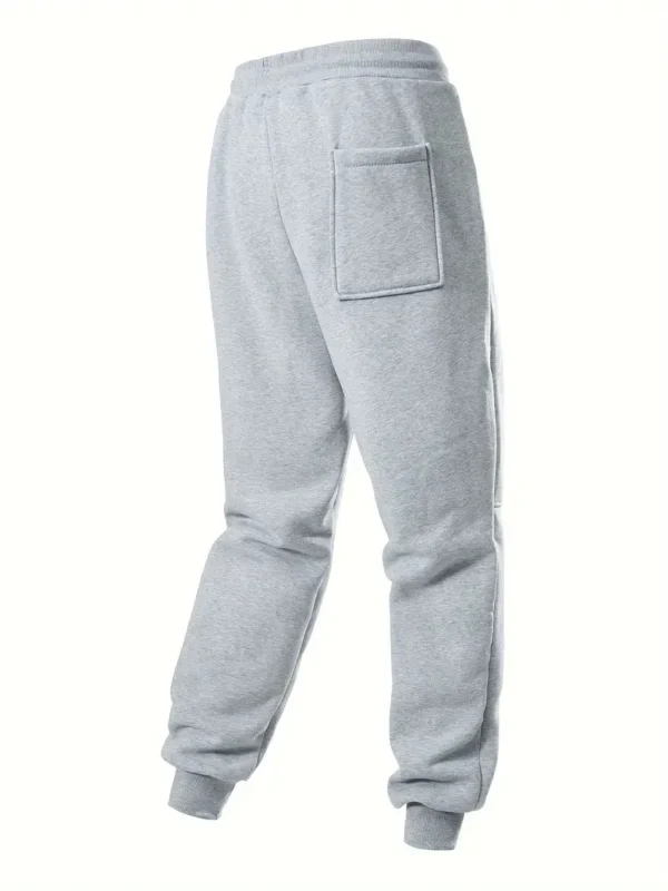 3pcs Men's Casual Solid Color Joggers, Men's Drawstring Pants With Pockets For Sport And Casual Wear - Image 3