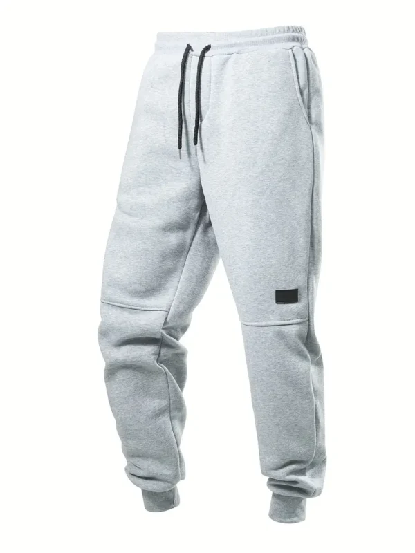 3pcs Men's Casual Solid Color Joggers, Men's Drawstring Pants With Pockets For Sport And Casual Wear - Image 2